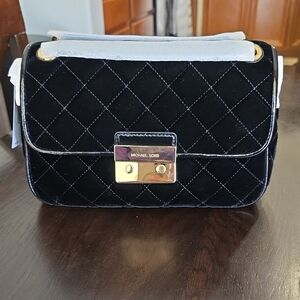 Michael Kors Black Quilted Crossbody Bag